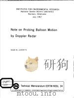 INSTITUTES FOR ENVIRONMENTAL RESEARCH TECHNICAL MEMORANDUM - NSSL 34 NOTE ON PROBING MOTION BY DOPPL（ PDF版）