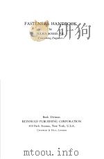 FASTENERS HANDBOOK PDF电子版封面 JULIUS SOLED