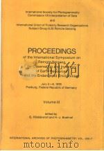 PROCEEDINGS OF THE INTERNATITONAL SYMPOSIUM ON REMOTE SENSING FOR OBSERVATION AND INVENTORY OF EARTH PDF电子版封面 G.HILDEBRANDT H.-J.BOEHNEL