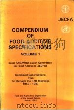COMPENDIUM OF FOOD ADDITIVE SPECIFICATIONS  VOLUME 1  1956-1990（ PDF版）