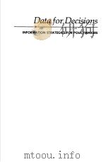DATA FOR DECISIONS INFORMATION STRATEGIES FOR POLICYMAKERS PDF电子版封面 0890115672 DAVID C. HOAGLIN RICHARD J. L