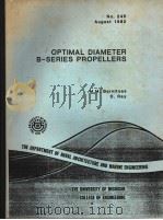 OPTIMAL DIAMETER B-SERIES PROPELLERS NO.245 1982 PDF电子版封面