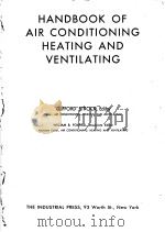 HANDBOOK OF AIR CONDITIONING HEATING AND VENTILATING PDF电子版封面