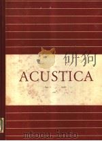 ACUSTICA  VOL.1  1951     PDF电子版封面    PROF.DR.C.W.KOSTEN 