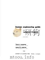 HUMAN ENGINEERING GUIDE FOR EQUIPMENT DESIGNERS PDF电子版封面 WESLEY E.WOODSON AND DONALD W.