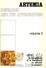 ARTEMIA RESEARCH AND ITS APPLICATIONS VOLUME 3 PDF电子版封面
