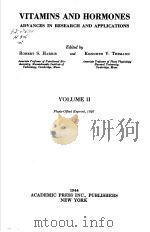 VITAMINS AND HORMONES VOLUME II     PDF电子版封面    ROBERT S.HARRIS AND KENNETH V. 