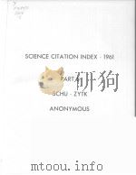 SCIENCE CITATION INDEX-1961 PART 5 SCHU-ZYTK PDF电子版封面