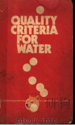 QUALITY CRITERIA FOR WATER PDF电子版封面