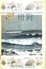 CONTRIBUTIONS IN MARINE SCIENCE  VOLUME 22  AUGUST 1979     PDF电子版封面     