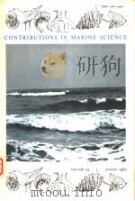 CONTRIBUTIONS IN MARINE SCIENCE VOLUME 23 AUGUST 1980 PDF电子版封面