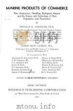 MARINE PRODUCTS OF COMMERCE PDF电子版封面 DONALD K.TRESSLER AND JAMES MC