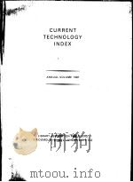 CURRENT TECHNOLOGY INDEX ANNUAL VOLUME 1987 PDF电子版封面