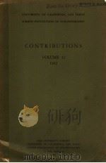 UNIVERSITY OF CALIFORNIA,SAN DIEGO SCRIPPS INSTITUTION OF OCEANOGRAPHY CONTRIBUTIONS VOLUME 32 PDF电子版封面