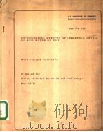 PHYSIOLOGICAL EFFECTS OF SUBLETHAL LEVELS OF ACID WATER ON FISH（ PDF版）