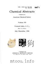 CHEMICAL ABSTRACTS VOLUME 109 PART 1 OF 3 PARTS PDF电子版封面