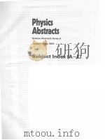 PHYSICS ABSTRACTS SUBJECT INDEX(A-L) VOL.89 PDF电子版封面