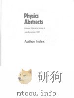 PHYSICS ABSTRACTS  AUTHOR INDEX  VOL.90     PDF电子版封面     