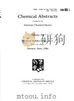 CHEMICAL ABSTRACTS VOLUME 104 GENERAL SUBJECT INDEX,A-J PART 1 OF 2 PARTS PDF电子版封面