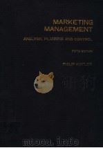 MARKETING MANAGEMENT:ANALYSIS PLANNING AND CONTROL FIFTH EDITION PDF电子版封面 0135580242 PHILIP KOTLER
