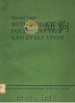 SPECIAL ISSUE METEOROLOGICAL EQUIPMENT TEST AND EVALUATION PDF电子版封面