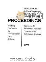 WOODS HOLE OCEANOGRAPHIC INSTITUTION NOVEMBER 12-14 PROCEEDINGS     PDF电子版封面     