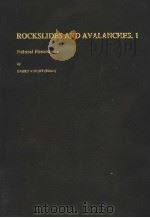 ROCKSLIDES AND AVALANCHES 1 NATURAL PHENOMENA PDF电子版封面 0444415076 BARRY VOIGHT
