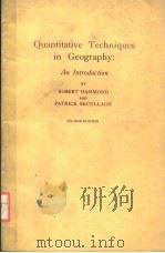 QUANTITATIVE TECHNIQUES IN GEOGRAPHY：AN INTRODUCTION  SECOND EDITION     PDF电子版封面  0198740662   