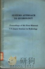 SYSTEMS APPROACH TO HYDROLOGY PDF电子版封面 V.YEVJEVICH