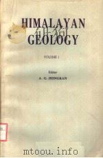 HIMALAYAN GEOLOGY VOLUME 1 PDF电子版封面 A.G.JHINGRAN