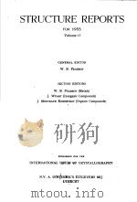 STRUCTURE REPORTS FOR 1953 VOLUME 17 PDF电子版封面 W.B.PEARSON