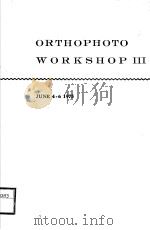 ORTHOPHOTO WORKSHOP 3 PDF电子版封面