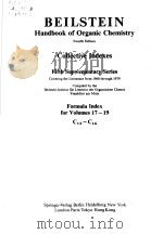 BEILSTEIN HANDBOOK OF ORGANIC CHEMISTRY COLLECTIVE INDEXES FIFTH SUPPLEMENTARY SERIES FORMULA INDEX PDF电子版封面 354052584X