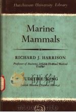 MARINE MAMMALS PDF电子版封面 RICHARD J.HARRISON AND JUDITH