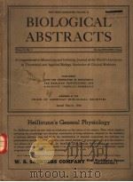 BIOLOGICAL ABSTRACTS PDF电子版封面