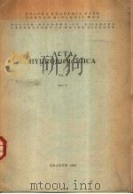 ACTA HYDROBIOLOGICA VOL.4 FASC.2 PDF电子版封面