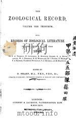 THE ZOOLOGICAL RECORD 1893 VOLUME 30 PDF电子版封面
