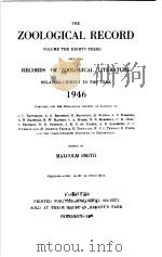 THE ZOOLOGICAL RECORD  1946  VOLUME 83（ PDF版）