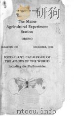 THE MAINE AGRICULTURAL EXPERIMENT STATION ORONO  BULLETIN 393（ PDF版）
