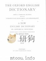 THE OXFORD ENGLISH DICTIONARY VOLUME 3 D-E PDF电子版封面