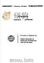 DERWENT LITERATURE DIVIAION PUBLICATIONS PESTDOC INDEX CAROS     PDF电子版封面     