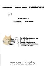 DERWENT LITERATURE DIVIAION PUBLICATIONS PESTDOC INDEX CAROS PDF电子版封面