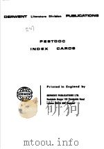 DERWENT LITERATURE DIVIAION PUBLICATIONS PESTDOC INDEX CAROS PDF电子版封面
