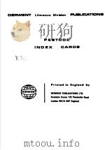 DERWENT LITERATURE DIVIAION PUBLICATIONS PESTDOC INDEX CAROS PDF电子版封面