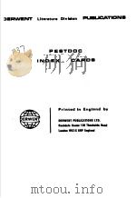 DERWENT LITERATURE DIVIAION PUBLICATIONS PESTDOC INDEX CAROS     PDF电子版封面     