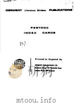 DERWENT LITERATURE DIVIAION PUBLICATIONS PESTDOC INDEX CAROS PDF电子版封面