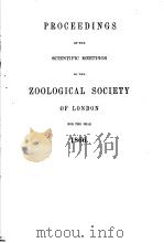 PROCEEDINGS OF THE SCIENTIFIC MEETINGS OF THE ZOOLOGICAL SOCIETY OF LONDON 1866 PDF电子版封面
