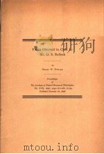 FISHES OBTAINED IN CHILE BY MR.D.S.BULLOCK PDF电子版封面 HENRY W.FOWLER