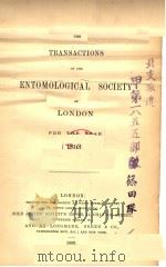 THE TRANSACTIONS OF THE ENTOMOLOGICAL SOCIETY OF LONDON 1893年 PDF电子版封面