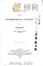 THE TRANSACTIONS OF THE ENTOMOLOGICAL SOCIETY OF LONDON 1868 PDF电子版封面